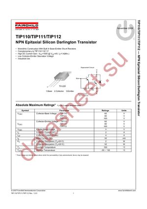 TIP111 datasheet  